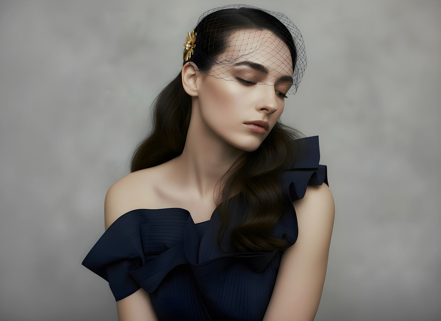 Pinza Maeba artesanal para ceremonias y días especiales, accesorio elegante para el cabello hecho a mano en España