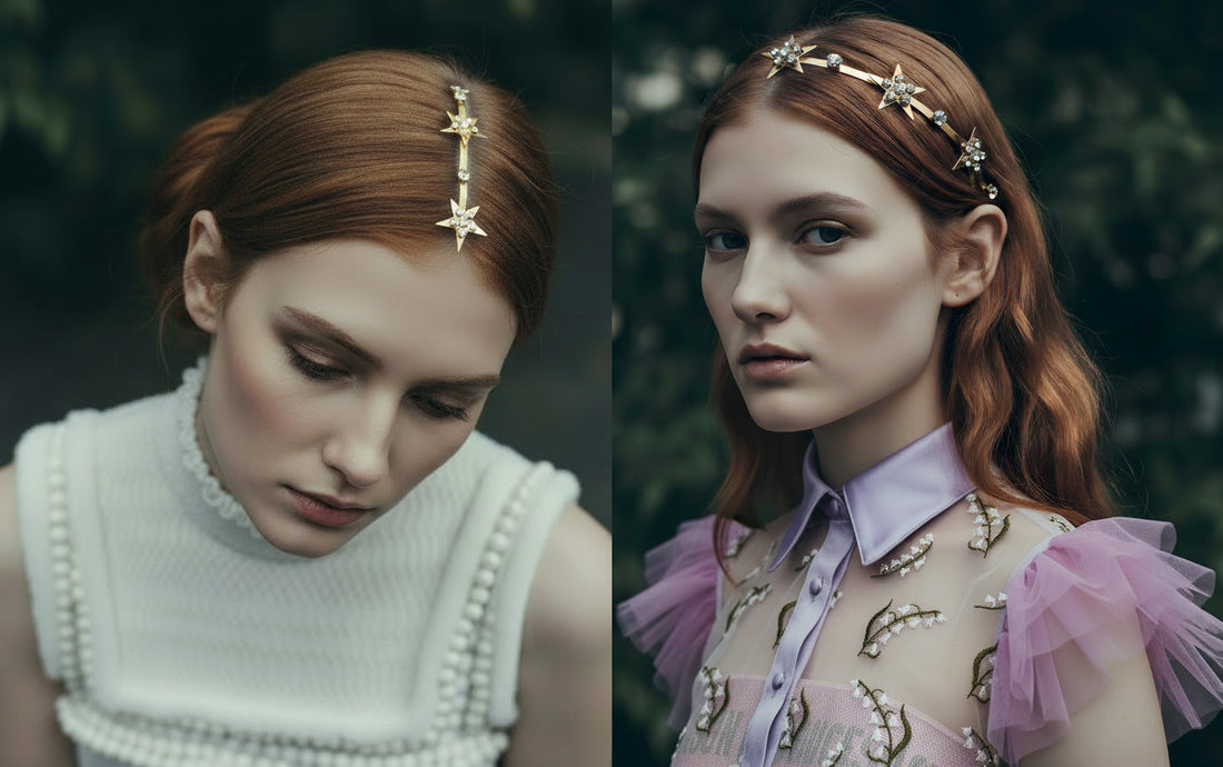 Tocados metálicos para el cabello: elegancia versátil para novia e invitada