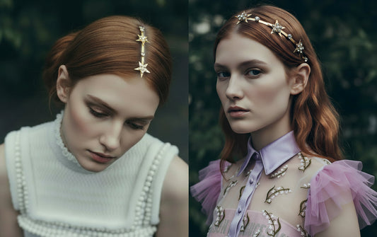 Tocados metálicos para el cabello: elegancia versátil para novia e invitada